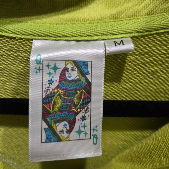 QUEEN OF SPARKLES lime green sushi top in lime green Medium - Picture 3 of 4